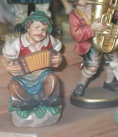 Typischer Harmonikaspieler Tirol